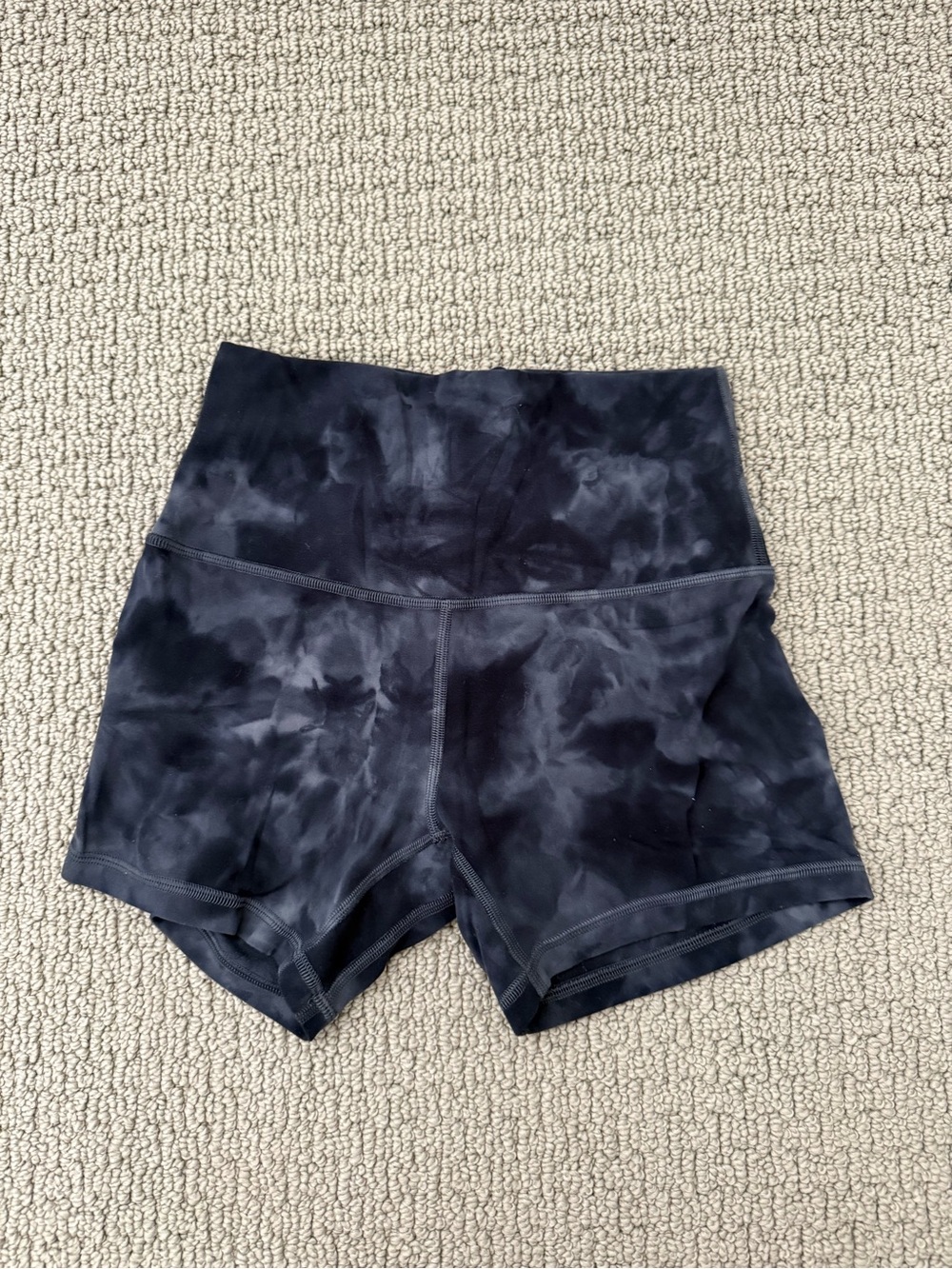 lululemon athletica High-Rise Black Tie-Dye Workout Shorts